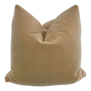 Schumacher "San Carlo Mohair" in Oyster 22" Pillows-A Pair For Sale