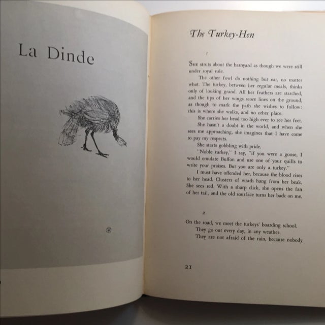 Natural Histories A Bestiary Jules Renard 1966 For Sale In New York - Image 6 of 11