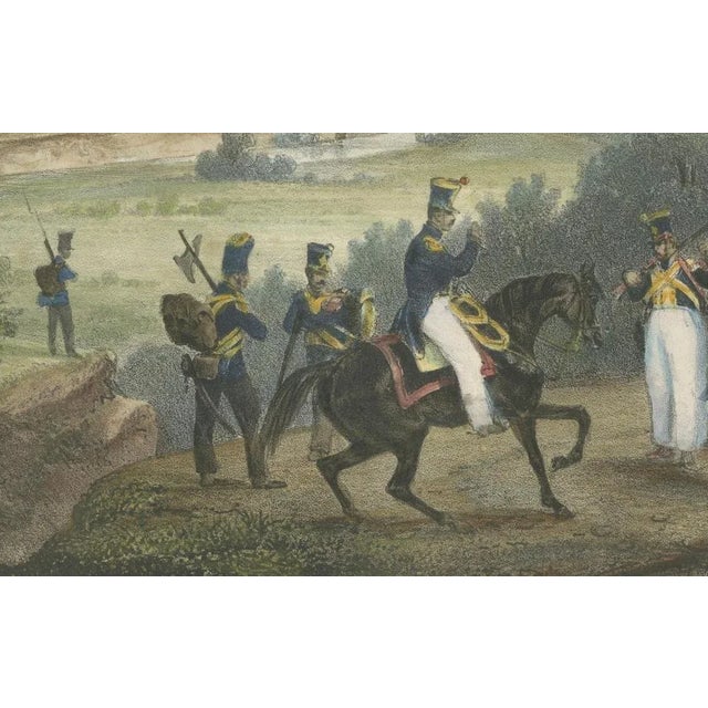 Godefroy Engelmann after C. Langlois, French Troops at the Fluvia Valley, Lithograph on Paper For Sale - Image 4 of 6