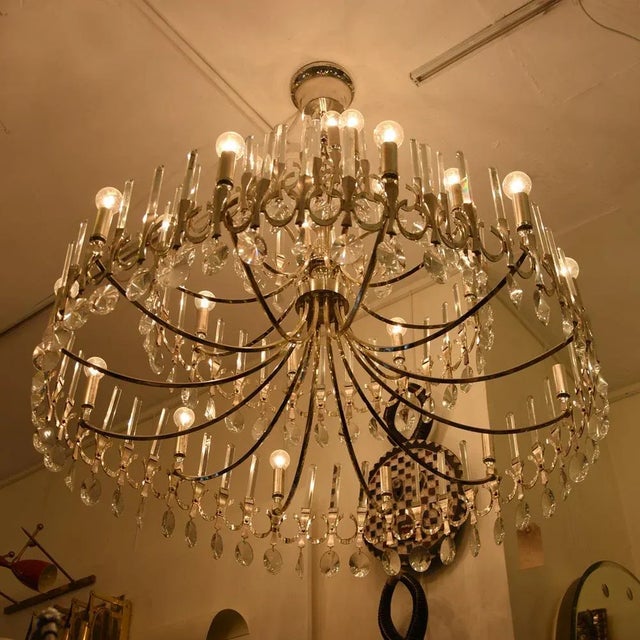 Mid-Century Modern Chandelier by Gaetano Sciolari, 1970s For Sale - Image 3 of 8