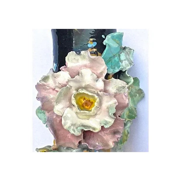 Ceramic Antique French Majolica Vase For Sale - Image 7 of 8