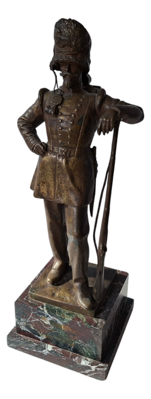 Bronze Sculpture of Soldier from Laganà Foundry, Naples, 1940