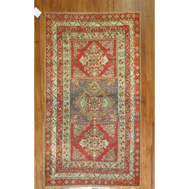 Mid-Century Modern Antique Sivas Rug - 3' x 4'9" For Sale - Image 3 of 3