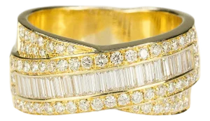 Late 20th Century Oliva Diamond Ring, Size 5