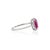 Metal 1.05ct Emerald-Cut Ruby & Diamond Halo Engagement Ring Size 5.5 in 14k Gold For Sale - Image 7 of 16
