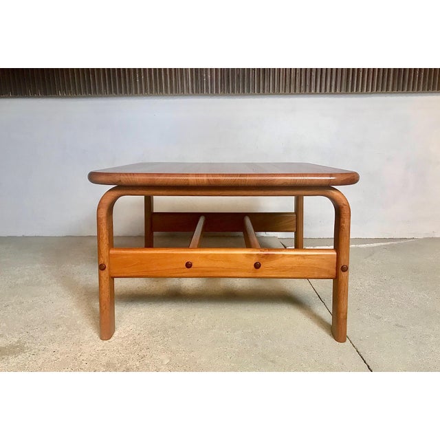 This high-quality side or coffee table was manufactured in Denmark during the late 1960s. The brutalist design piece is...