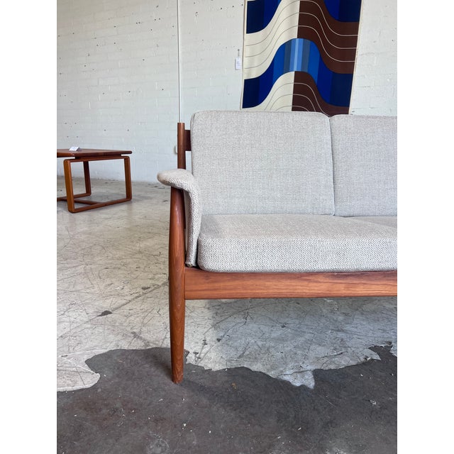 Wood Danish Teak 4-Seater Sofa by Grete Jalk For Sale - Image 7 of 7