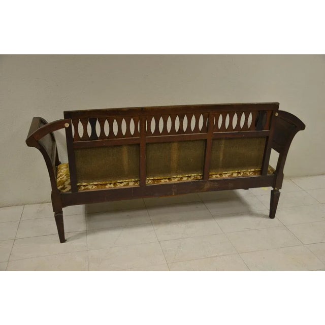 Brown Antique Louis XVI Walnut Sofa For Sale - Image 8 of 9