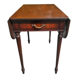 Early 20th Imperial Grand Rapids Mid Century Mahogany Pembroke Table For Sale