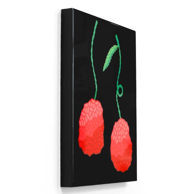 "Black Cherries" Contemporary Minimalist Still Life Mixed-Media Painting by Will Beger For Sale In Los Angeles - Image 6 of 8