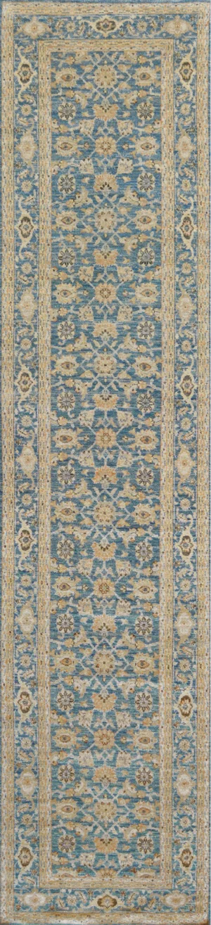 Handwoven Revival Tabriz Runner - 3′ × 12′