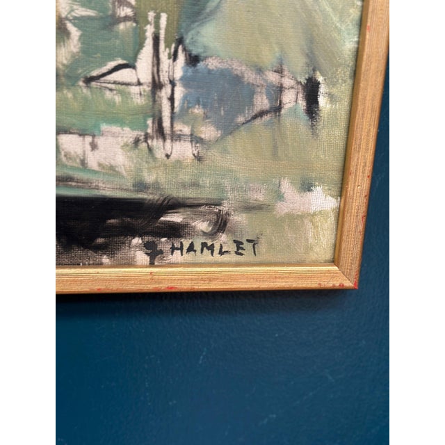 S. Hamlet, Abstract Landscape, 1960s, Oil Painting on Canvas, Framed For Sale - Image 7 of 17