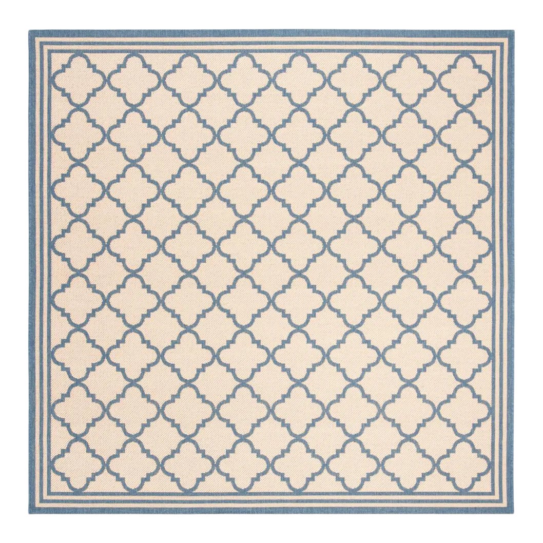 Sea Cottage Indoor Outdoor Rug Cream & Blue 6'7