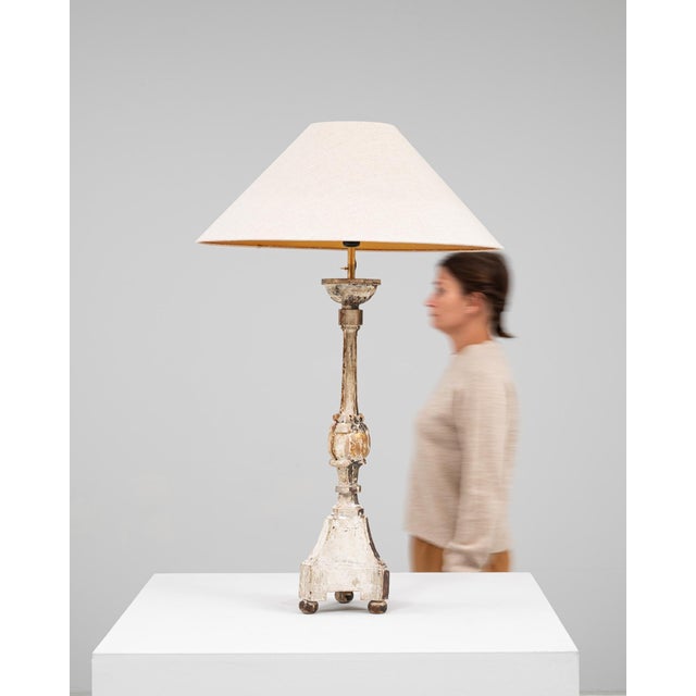 19th Century French Wooden Table Lamp For Sale - Image 9 of 12