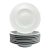 Crate & Barrel "Maison" 8 White Porcelain Large Rim Pasta or All Purpose Bowls For Sale