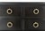 Ebonized Walnut Large Gold Rings Drop Pulls 3 Drawer Bachelor Chest For Sale - Image 11 of 12