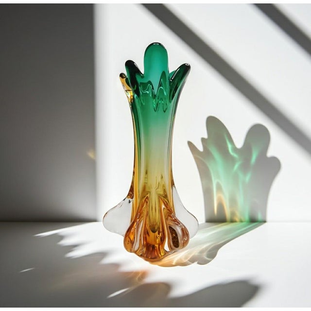 Murano Art Glass Vase by Seguso Vetri d'Arte, 1960s For Sale - Image 4 of 4