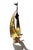 Mid-Century Modern Brass Sailboat Sculpture on Quartz Base by Jere DeMott, USA, 1960s A striking Mid-Century Modern brass...