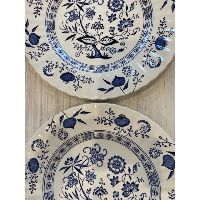 Add classic mid-century charm to your table with this **Vintage MCM J & G Meakin Blue Nordic Dinner Plates, Set of 2**....