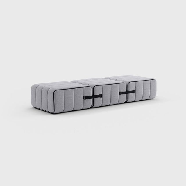 Not Yet Made - Made To Order Curt Modular Set - Flexible Bench - Jet - 9803 (Grey) by Ambivalenz, Set of 3 For Sale - Image 5 of 5