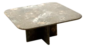 Vintage Square Natural Stone Coffee Table, 1980s
