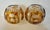 Pair of Vintage Huta Julia Poland Amber Cut-to-Clear Crystal Orb Bowls For Sale - Image 10 of 12