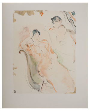 Berthe Morisot, Young Woman Dreaming, Lithograph