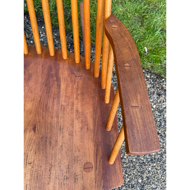 Vintage Thomas Moser Windsor Style Cherry Rocking Chair 1991 | Chairish