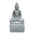 Vintage Stone Sitting Garden Buddha Statue For Sale