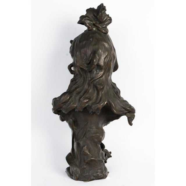 Bust of a Young Woman, 1900, Bronze For Sale - Image 4 of 10