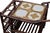 1960s Italian Bamboo & Rattan Tile-Top Drinks Trolley Bar Cart For Sale - Image 13 of 18