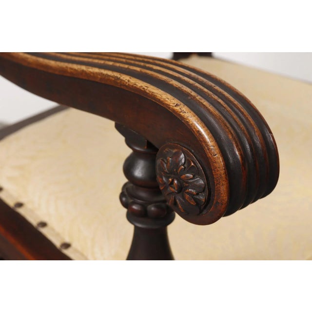 Wood Jacobean Cane Back Armchairs - a Pair For Sale - Image 7 of 11
