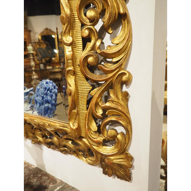 Italian A Fine Late 18th Century Italian Florentine Carved and Gilded Mirror For Sale - Image 3 of 18