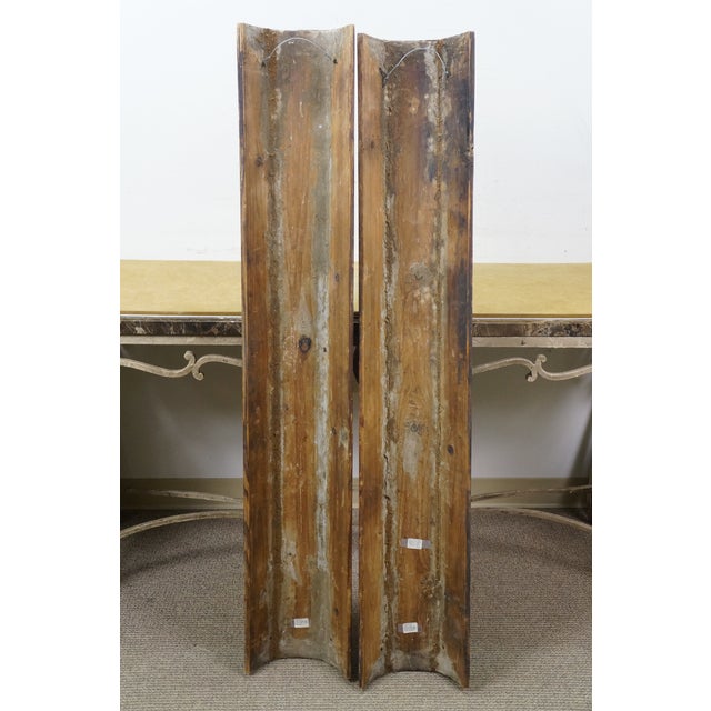 Antique Qing Dynasty Chinese Character Blessing Couplet Poem Panels Plaques 53" For Sale - Image 12 of 17