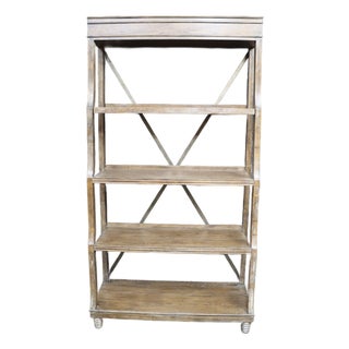 Country French Style Oak Open Shelf For Sale