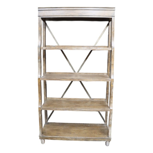 Country French Style Oak Open Shelf For Sale
