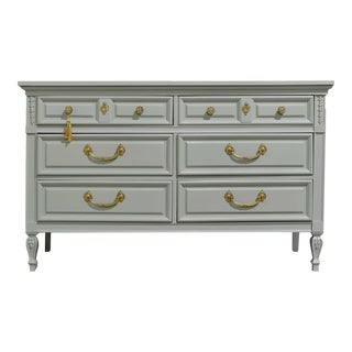 Mid Century Transitional Dresser by Dixie Furniture - Newly Painted For Sale