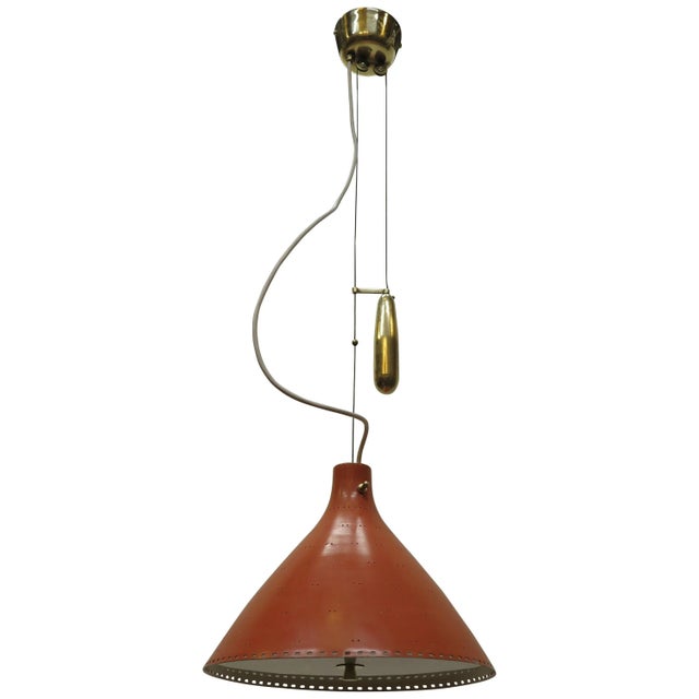 1940s Paavo Tynell Counter Balance Pendant Lamp For Sale - Image 11 of 11