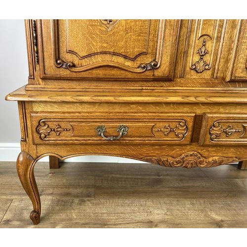 Vintage French Louis XVI Style Oak Carved Sideboard For Sale - Image 5 of 13