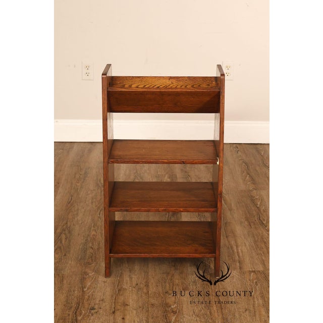 Antique Arts And Crafts Book Trough Magazine Stand For Sale In Philadelphia - Image 6 of 18