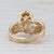 Gold 0.65ctw Pear Diamond Halo Engagement Ring Wedding Band Bridal Set 14k Gold, Size 4.5 For Sale - Image 8 of 9