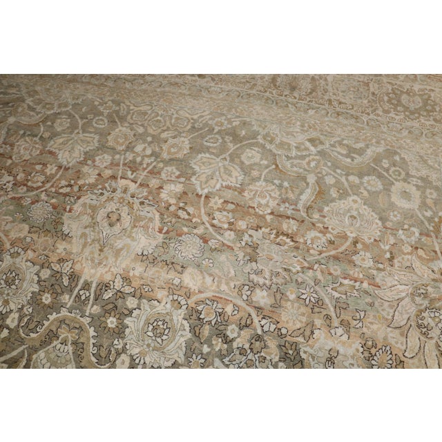 Zabihi Collection Antique Persian Kashan Carpet For Sale - Image 4 of 12