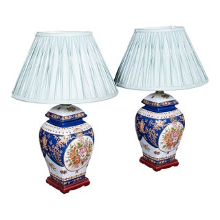 Vintage Table Lamps, Oriental Ceramic, Accent Light, Hall, Lounge, Study - a Pair For Sale