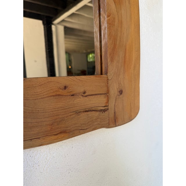 Brutalist Organic Wooden Mirror, 1960s For Sale - Image 9 of 18