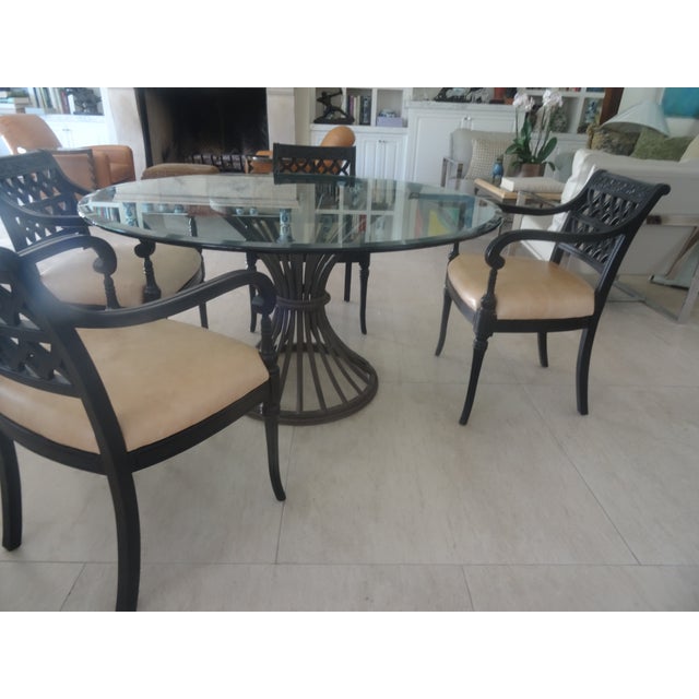 1990s Iron Dining Table Attributed to Dennis and Leen For Sale - Image 9 of 9