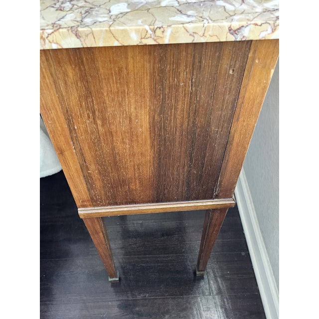 Antique Marble Top Bedside Table For Sale - Image 10 of 12