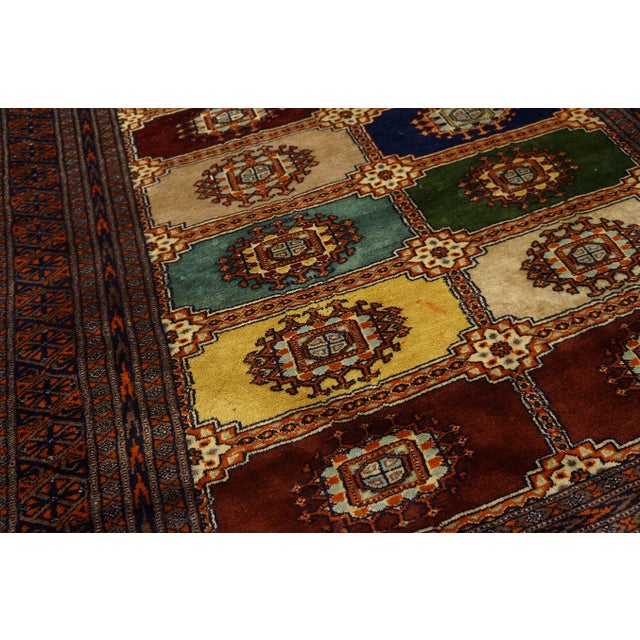 Significant Red Wine Color With Lovely Geometric Design Antique Baluch-Turkmen Rug For Sale - Image 4 of 5