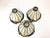 1990s 1990s Set of Three (3) Tiffany Style Slag Glass Lamp Shades Multicolor For Sale - Image 5 of 5