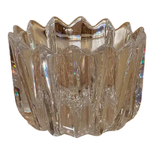 1980s Artist Signed Orrefors Crystal Bowl