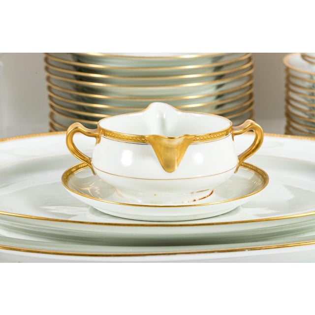 French Vintage Haviland Limoges Marquis French Porcelain Dinnerware China Set With Serving Pieces—74 Pieces For Sale - Image 3 of 12